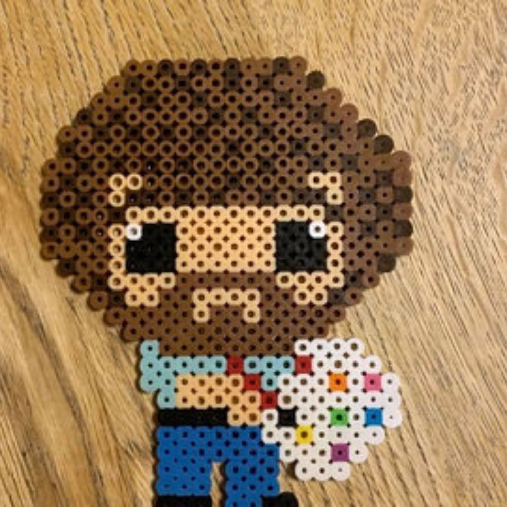 Bob ross perler bead magnet